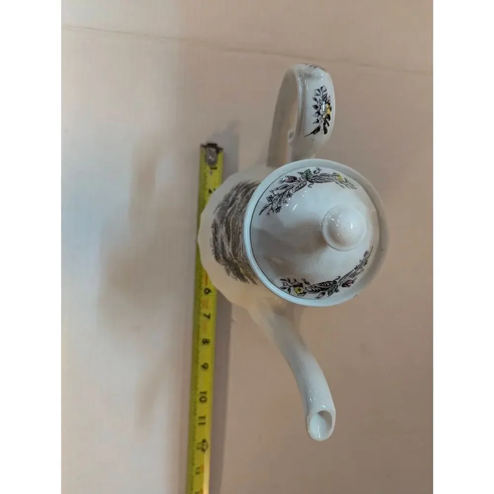 Vintage Staffordshire Shorter & Son Yorkshire Teapot Coffee Pot Ironstone 9.5